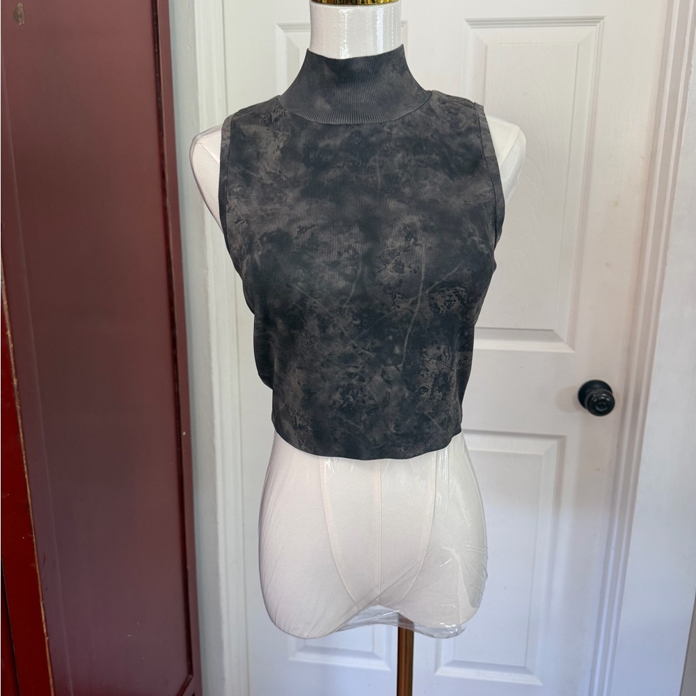 Zara Charcoal Marble Crop Top